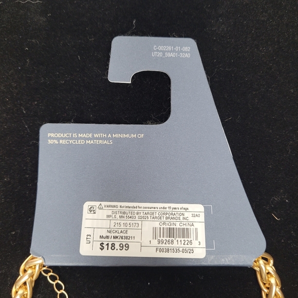 Universal Thread Gold Tone Necklace with Colorful Charms - Picture 4 of 4